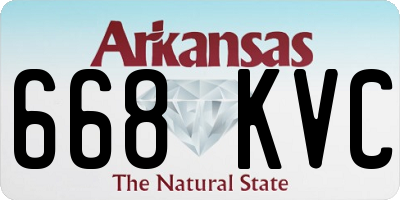 AR license plate 668KVC