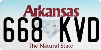 AR license plate 668KVD