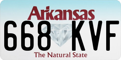 AR license plate 668KVF