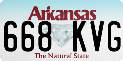 AR license plate 668KVG