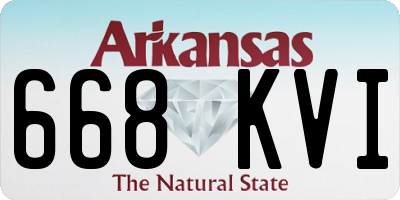 AR license plate 668KVI