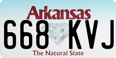 AR license plate 668KVJ