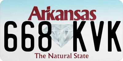 AR license plate 668KVK