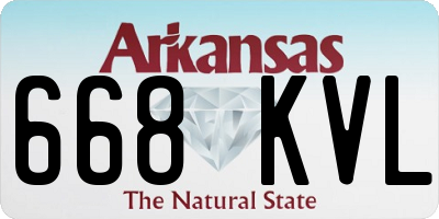 AR license plate 668KVL