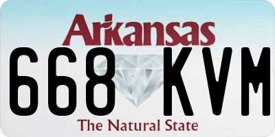 AR license plate 668KVM