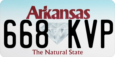 AR license plate 668KVP