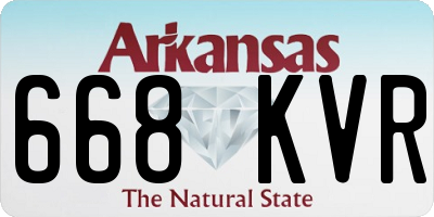 AR license plate 668KVR
