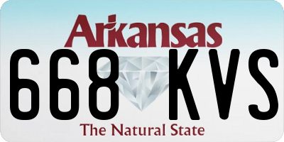 AR license plate 668KVS