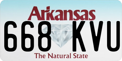AR license plate 668KVU