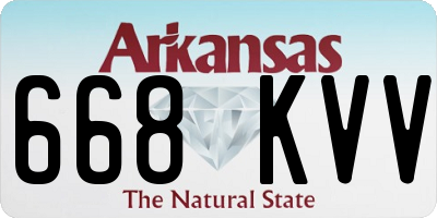 AR license plate 668KVV