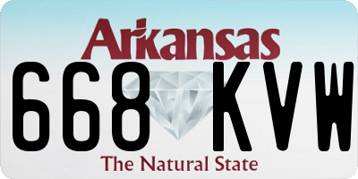AR license plate 668KVW
