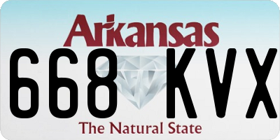 AR license plate 668KVX