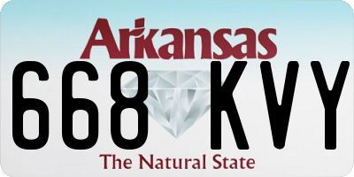 AR license plate 668KVY