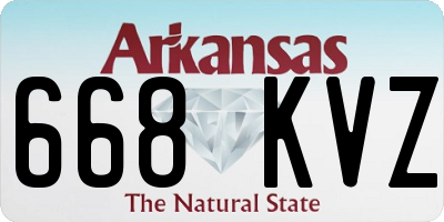 AR license plate 668KVZ