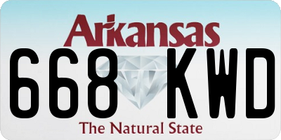 AR license plate 668KWD