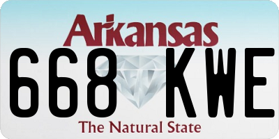 AR license plate 668KWE