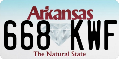 AR license plate 668KWF