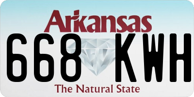 AR license plate 668KWH