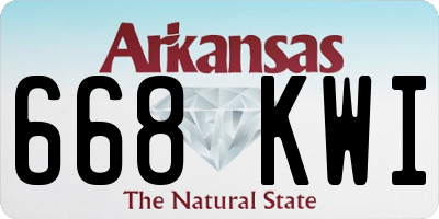 AR license plate 668KWI