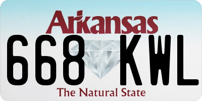AR license plate 668KWL