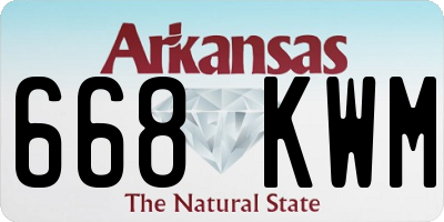 AR license plate 668KWM