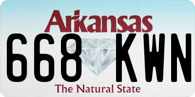 AR license plate 668KWN