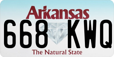 AR license plate 668KWQ