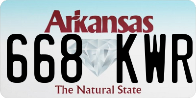 AR license plate 668KWR