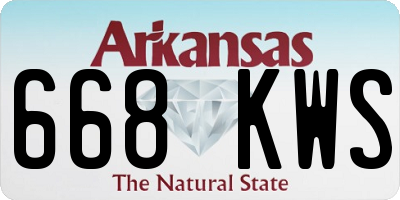 AR license plate 668KWS