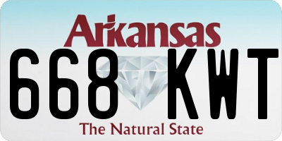 AR license plate 668KWT