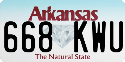 AR license plate 668KWU