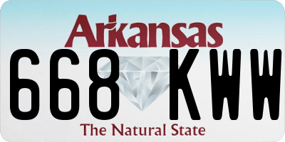AR license plate 668KWW