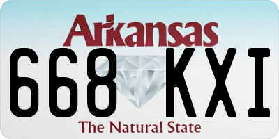 AR license plate 668KXI