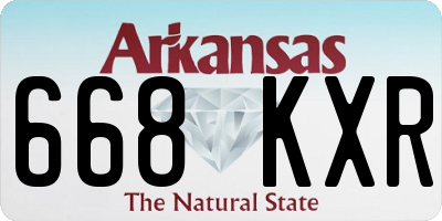 AR license plate 668KXR