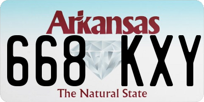 AR license plate 668KXY