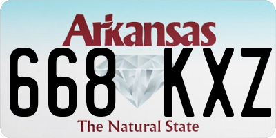 AR license plate 668KXZ