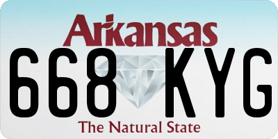AR license plate 668KYG
