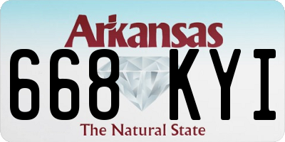 AR license plate 668KYI