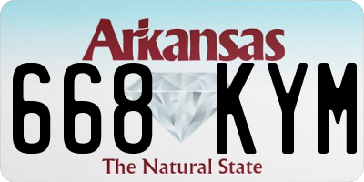 AR license plate 668KYM