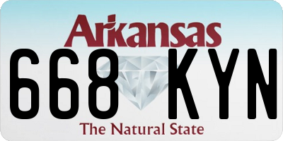 AR license plate 668KYN