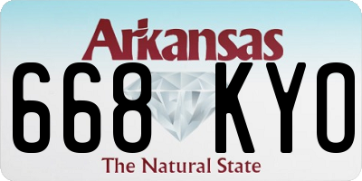 AR license plate 668KYO