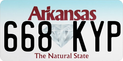 AR license plate 668KYP