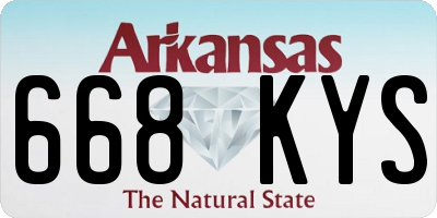 AR license plate 668KYS