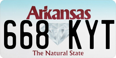AR license plate 668KYT