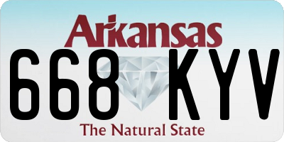 AR license plate 668KYV