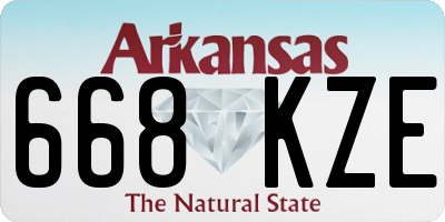 AR license plate 668KZE
