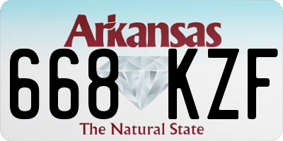AR license plate 668KZF