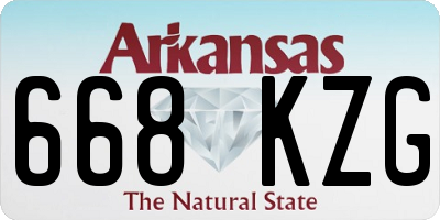AR license plate 668KZG