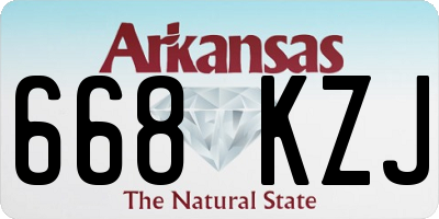 AR license plate 668KZJ