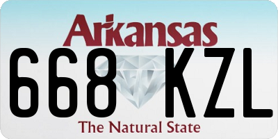 AR license plate 668KZL